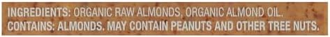 MaraNatha Organic Creamy Raw Almond Butter, 12 Ounce Jar