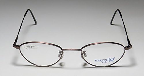 Marcolin Village 47 6395 Womens Suitable For Office Classic Cat Eye With Spring Hinges Made In Italy Eyeglasses/Eyewear (49-19-140, Brown)