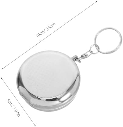 FOMIYES 2pcs Portable Keychain Pill Holder Small Single Compartment Pill Case Medicine Storage Container for Travel and Daily Use