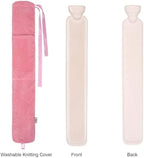HomeTop Premium 2.25 Liters Rubber Hot Water Bottle w/Soft Fleece Cover(Pink White)