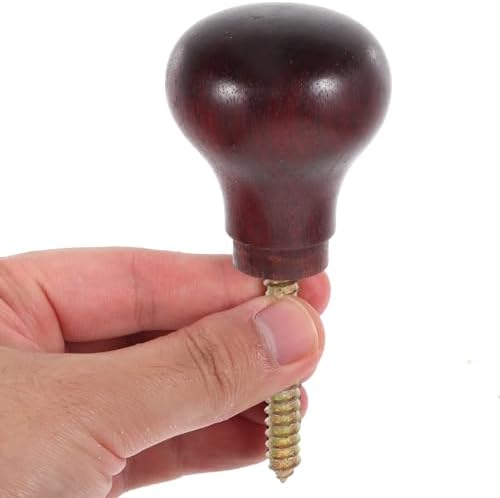EXCEART Walking Cane Handle Grip Wooden Walking Stick Trekking Pole Handle Replacement Round Head Attachment Converter for