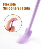 Silicone Spatula Set (3Pcs) - Mini Scraper Tool for Beauty & Food - Reach Every Last Drop, Multi-Size Spatulas for Makeup Jars, Lotion Bottles & Kitchen Containers