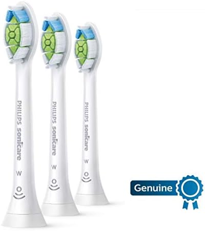 Philips Sonicare W DiamondClean - Genuine Replacement Electric Toothbrush Heads, White, 3 Pack, HX6063/65