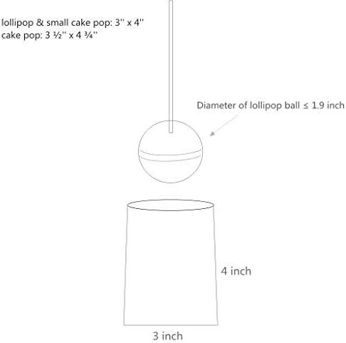 400 Clear Treat Cello Bags and Ties 3'' x 4'' (7.6 x 10.2cm) for Lollipop Cake Pop Candy Buffet Chocolate Cookie Wedding Supply