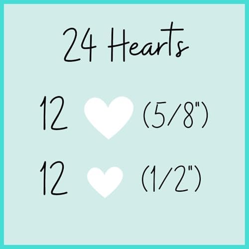 36 Mini White Icing Hearts