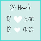 36 Mini White Icing Hearts
