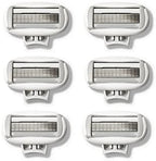 FLAMINGO Women's 5-Blade Razor Refills (6ct) & Facial Razors with Single Blade (4ct) Bundle