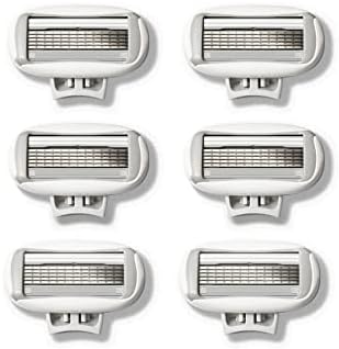 FLAMINGO Women's 5-Blade Razor Refills (6ct) & Facial Razors with Single Blade (4ct) Bundle