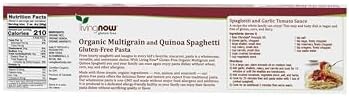 NOW Foods, Organic Quinoa Spaghetti, Gluten-Free, Corn-Free, Non-GMO, Quinoa and Rice Pasta, 8-Ounce