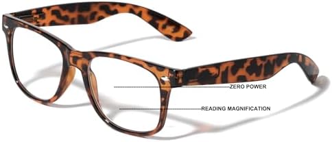 Progressive Reading Glasses No Line Clear on Top Bifocals Reader - Comfortable Classic Design