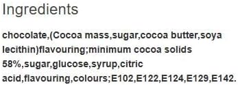 GIBB CHOCOLATE SATINS 250g