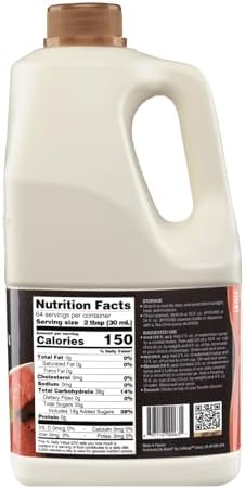 Tea Zone J1091 64 fl. oz Watermelon Syrup for Tea, Sweets, Beverages, Cocktails Blending