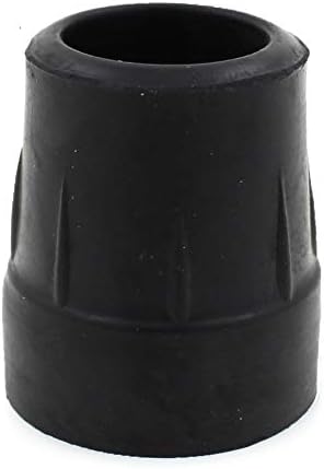 Qty: 4 Pcs - 1" (25mm) Heavy Duty Rubber Tips for Walking Canes, Crutches, Walking Frames, Zimmer Frames etc - Black - by Lifeswonderful