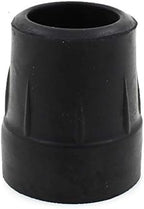 Qty: 4 Pcs - 1" (25mm) Heavy Duty Rubber Tips for Walking Canes, Crutches, Walking Frames, Zimmer Frames etc - Black - by Lifeswonderful