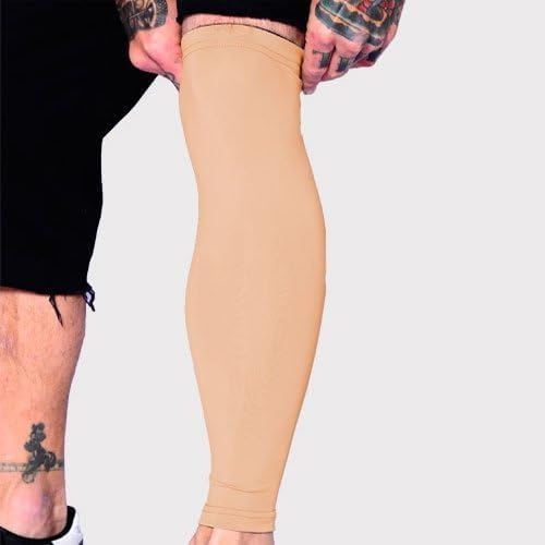 Tat2X Ink Armor Premium Full Leg Tattoo Cover Up Sleeve - No Slip Gripper - U.S. Made - Light - ML (single leg tattoo cover up sleeve)