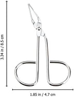 Stainless Steel Scissors-Shaped Eyebrow Tweezer Clip for Precision Hair Removal Silver Eyebrow Plucker Facial Hair Tweezer Durable and Stylish Grooming Tool