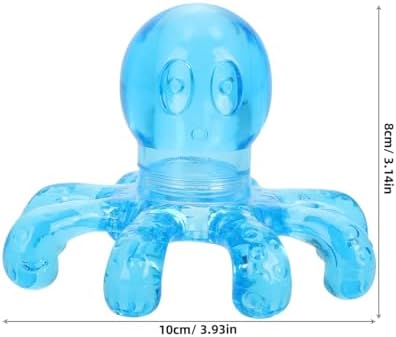 Octopus Massager 2 Pack Portable Handheld Scalp and Body Massage Tool Self Pressure Point Tool 3.93 Inch for Neck Head Relaxation, Blue