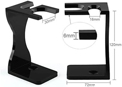 Teensery Black Acrylic Razor and Shaving Brush Stand Holder Razor Brush Base Beard Clean Shaver Kit for Men