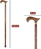 Wood Cane 36 Inches Natural Classic Wood Walking Stick Fancy Canes Ergonomic Wood Cane for Seniors (Elegant Derby Handle)