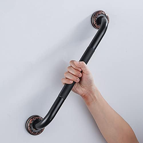12-Inch Grab Bar Featuring Anti-Slip Handrail, Solid Brass, Oil Rubbed Bronze, Heavy-Duty Construction Armrest, Bathroom Bathtube Shower Safety Rail