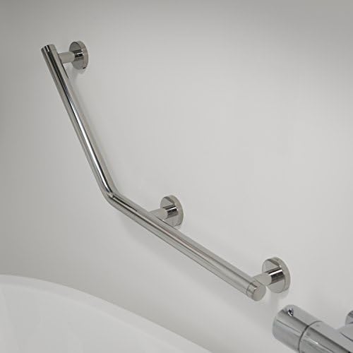 Tiger Boston Comfort & Safety 135º Grab Rail, Stainless Steel Polished, Left Version, 58,7x23,6x7 cm