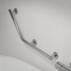 Tiger Boston Comfort & Safety 135º Grab Rail, Stainless Steel Polished, Left Version, 58,7x23,6x7 cm