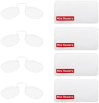Mini Armless Nose Clip Reading Glasses for Women Men Slim Thin Nose Pinching Lightweight Legless Readers