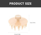 MAGICLULU Silicone Head Scalp Massager Brush 2pcs Set, Soft Foaming Shampoo Brush for Hair Cleaning and Itch Relief, Beige Hair Washing Comb for Women and Men, Wet Dry Use