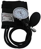 Santamedical Adult Deluxe Aneroid Sphygmomanometer with Stethoscope - Blood Pressure Cuff Durable and Carrying Case - Manual Blood Pressure Cuff Black