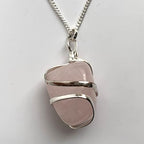 VIE Tumbled Stone Wire Wrap Pendant, 2-3cm