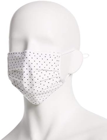 Perry Ellis Standard Reusable Pleated Woven Fabric Face Masks (Pack of 3, Assorted Prints and Colors)