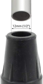 Qty: 4pcs 1/2" (12mm) Small Black Rubber Ferrules Tips Ends for Hiking or Trekking Poles, Canes by Lifeswonderful