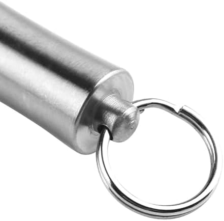SagaSave 2 Pcs Keychain Pill Holder Mini Stainless Steel Toothpick Holder Pill Capsule Case Portable Waterproof Small Pocket Pill Case for Storing Pill Capsule Oral Liquid Match