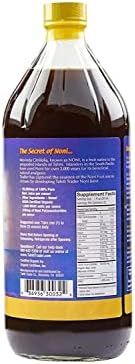 Tahiti Trader Island Style High Potency Noni Juice - Pure Noni Fruit Juice Fermented to Vinegar - Organic Antioxidant Superfood Supporting Energy & Body Health - (32oz, 1 Pack)