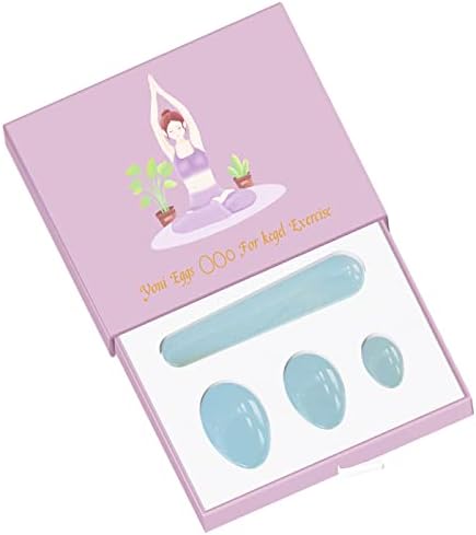 Yoni Egg and Wand 100% Natural Stone Drilled Massage Eggs for Women Kegel Exercise Massage Balls,Undrill Set with Box