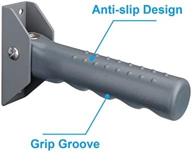Flip Up Grab Bar for Doorway/Stairs Safety Assist Handles for Elderly Non-Slip Grip Bar Great for Seniors, Elderly, Disabled, Handicap and Injured People - Suitable for Wood Door (Gray)