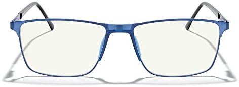 MERRY'S Fashion Blue Light Blocking Glasses - Reading Glasses Metal Frame Spring Hinge Readers for Men Eyeglasses
