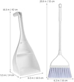 MAGICLULU Mini Broom and Dustpan Set with Toothed Dustpan Compact Handheld Sweeper for Kitchen Car Desktop Small Spaces Cleaning