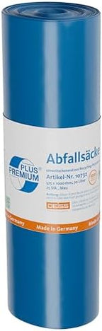 Deiss Premium Plus Bin Bags, Blue 70 Litres, 575 x 1000 mm