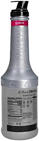 Monin - Guava Fruit Purée, Juicy Guava Taste, Perfect for Lemonades, Teas, Cocktails, Mocktails, Culinary Dishes & More, Vegan, Non-GMO, Gluten-Free (1 Liter)