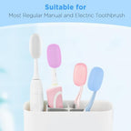 Toothbrush Covers Caps 6 Pack, Silicone Toothbrush Head Protector Replacement for Household Travel, Fits Most Manual and Electric Toothbrushes (Clear, Blue, Pink, Rose Pink, Green, Purple)