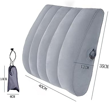 RCFINE Lumbar Pillow Air Inflatable Pillow for Lower Back Lumbar Support Portable Back Pillow for Office Chair Car Seat Cushion
