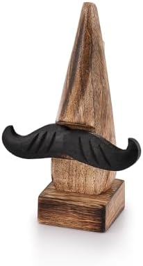Nirvana Class NIRMAN Wooden Eyeglass Spectacle Holder Handmade Nose Shaped Stand for Office Desk Home Decor Gifts (2" x 2" x 6")