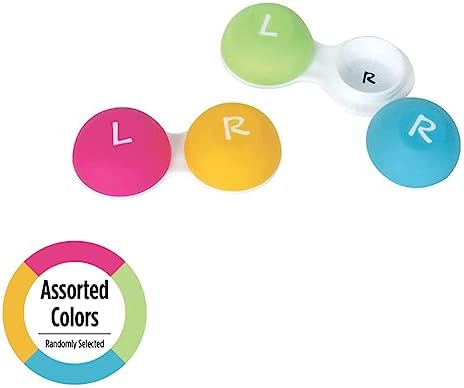 Flents Contact Lens Case, Soft Grip, 1 Count (Pack of 6), Colors May Vary