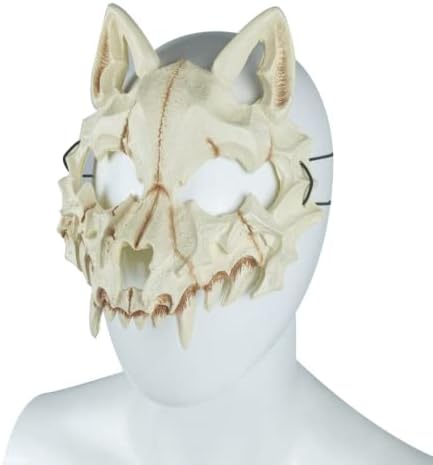 Halloween Adult Children Masquerade Cosplay Japanese Style Skeleton Animal Bone Mask,Skeleton Wolf Dragon Tiger Beast Mask