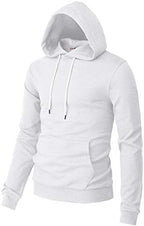 H2H Men's Pullover Hoodie Lightweight Long Sleeve with Kangaroo Pocket Slim Fit Basic Casual Sweatshirt