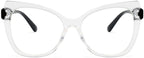 Oversized Cat Eye Reading Glasses for Women, Stylish Blue Light Blocking Computer Reader Anti Eyestrain UV Glare