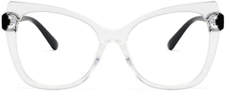 Oversized Cat Eye Reading Glasses for Women, Stylish Blue Light Blocking Computer Reader Anti Eyestrain UV Glare