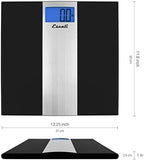 Escali Ultra Slim Digital Bathroom Scale for Body Weight, Bath Scale, High Capacity of 400 lb, Batteries Included