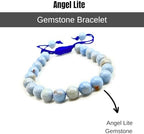 Crystal Bracelet for Women Men Unisex Chakra Bracelets, A+ Grade Adjustable 8mm Healing Crystal Stone Beaded Bracelet